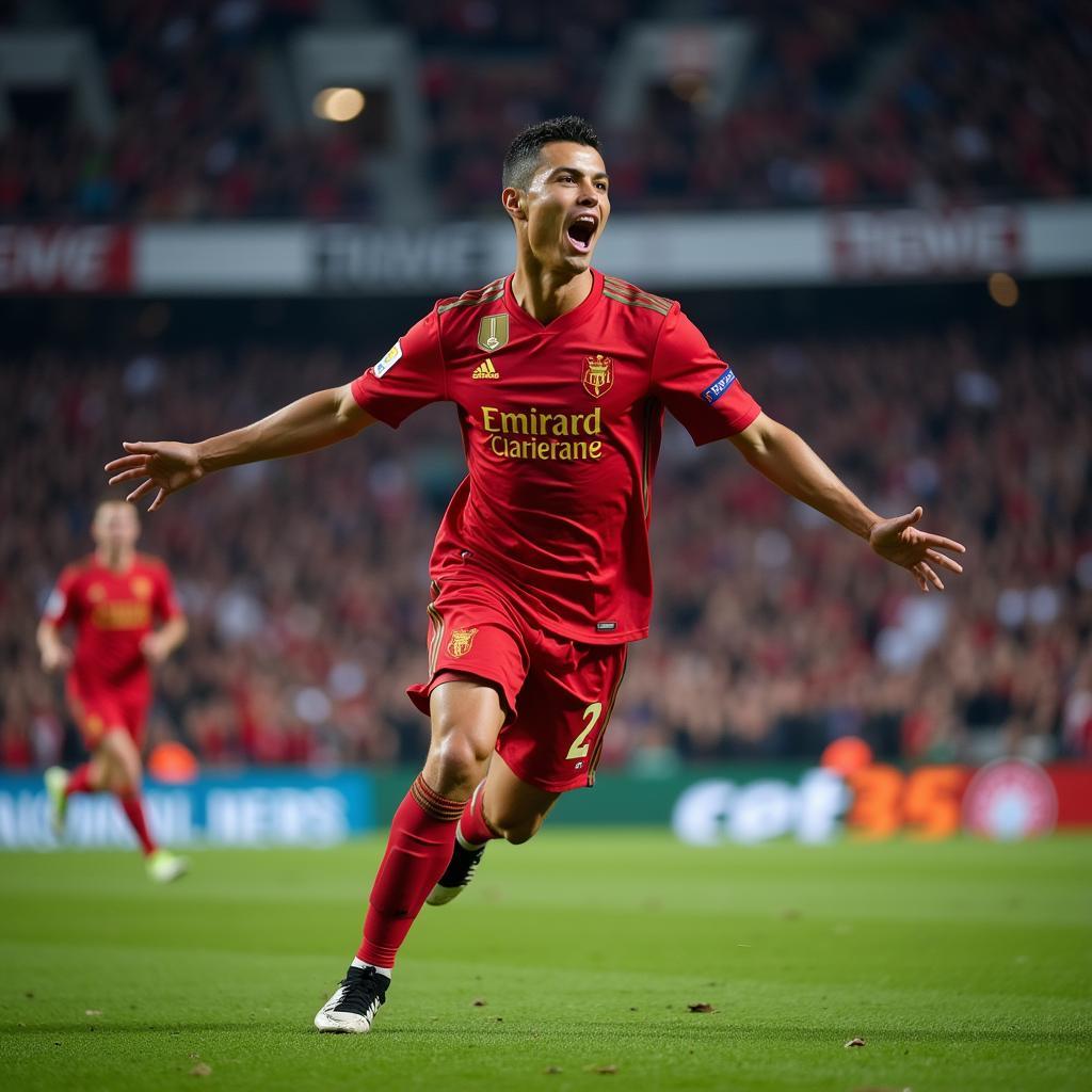 Cristiano Ronaldo Celebrating a Goal