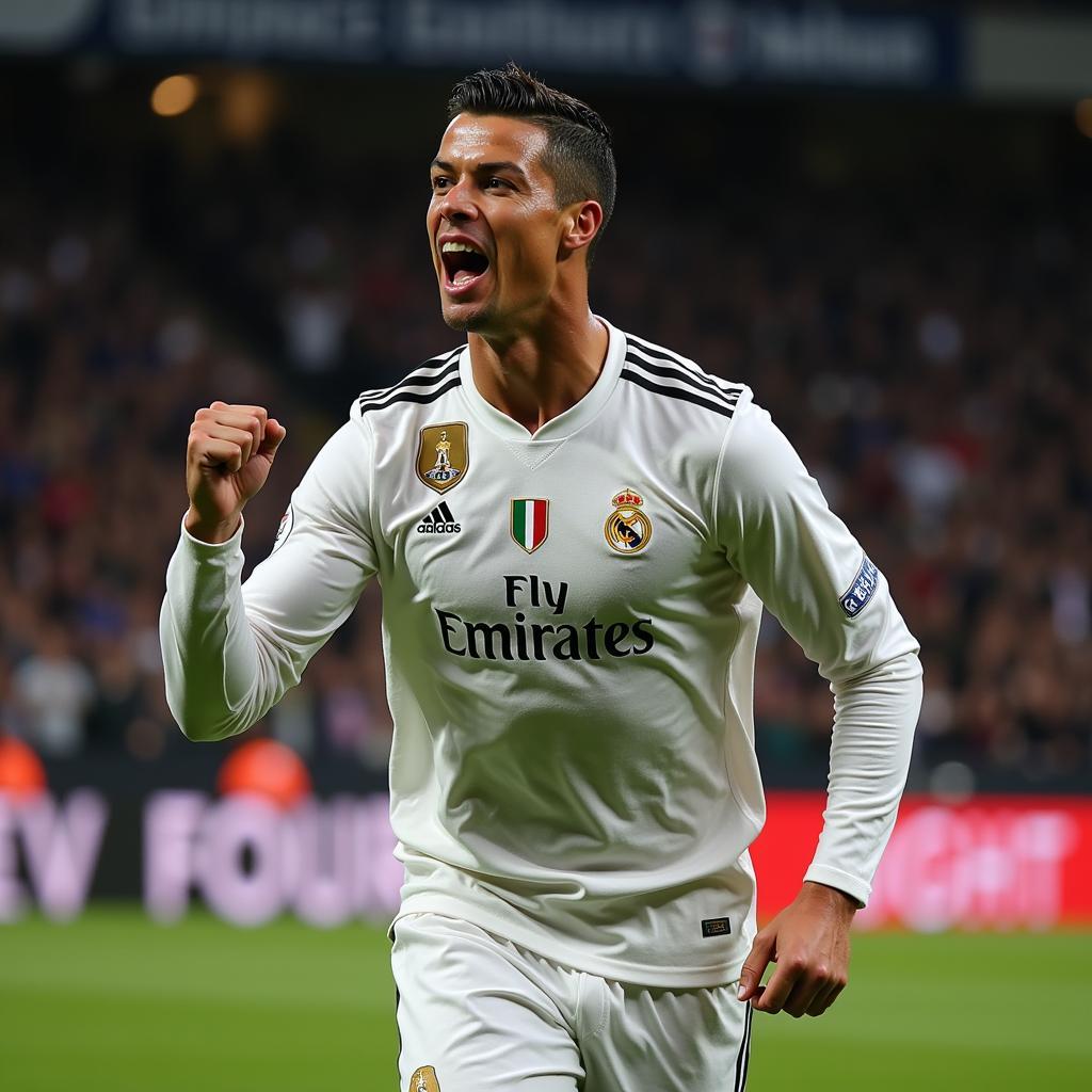 Cristiano Ronaldo celebrating a goal