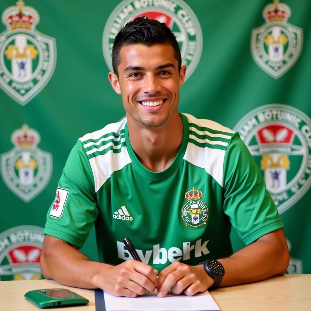 A pivotal moment: Cristiano Ronaldo signing with Sporting CP