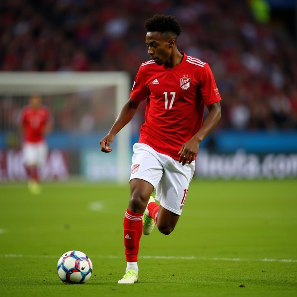 David Alaba playing for Austria national team