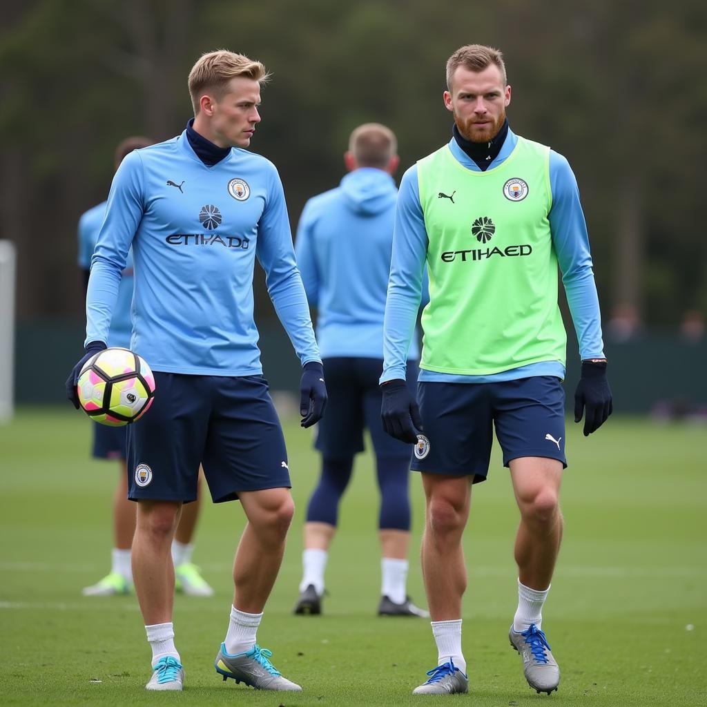 De Bruyne and Haaland training together