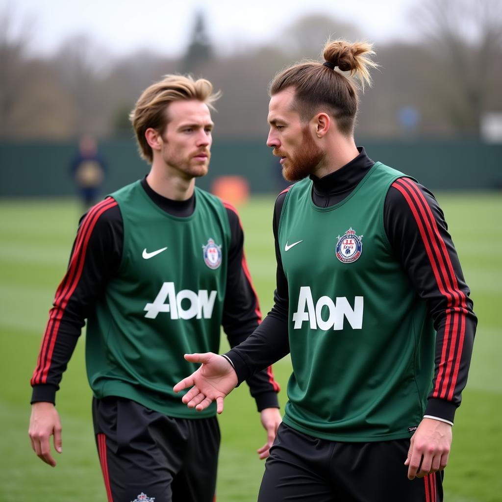 De Bruyne and Haaland in training