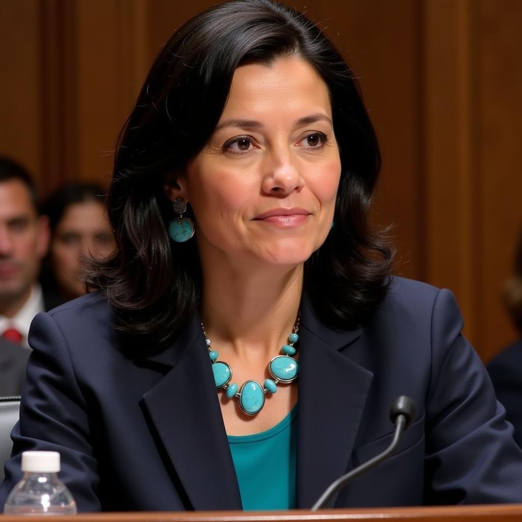 Deb Haaland at a Congressional Hearing