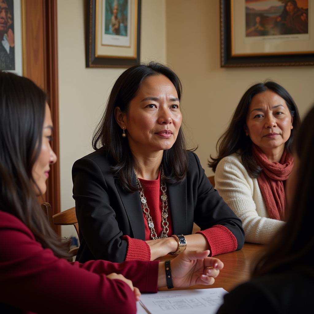 Deb Haaland meeting with Native American leaders