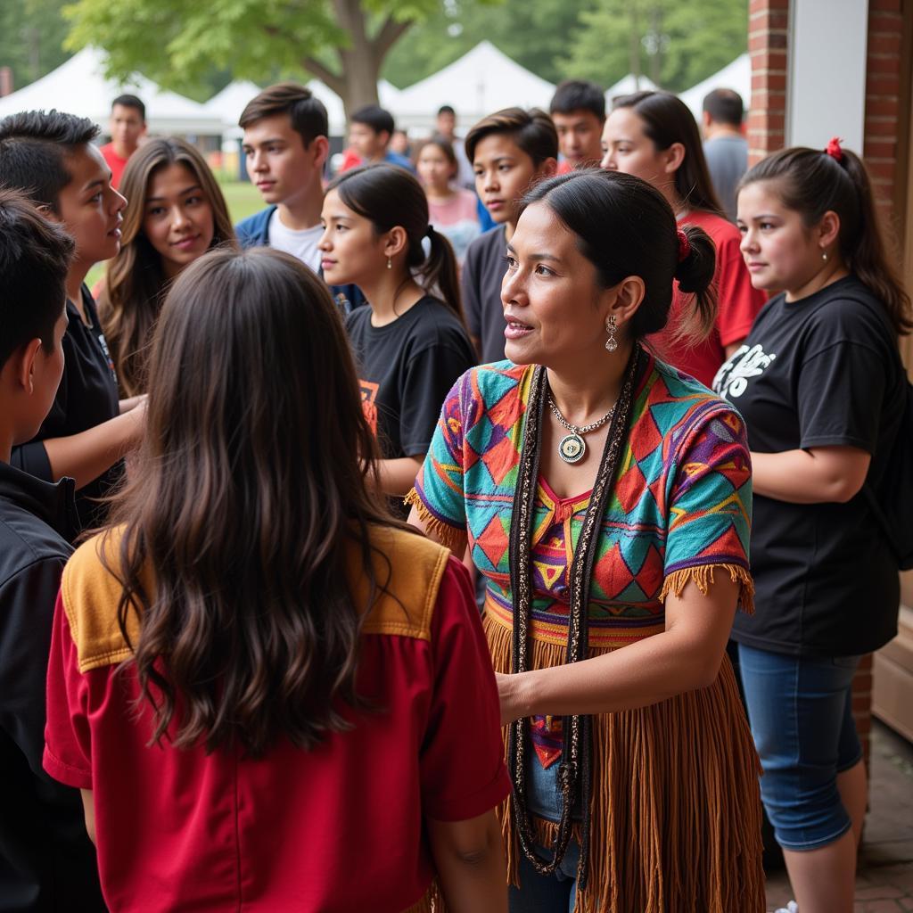 Deb Haaland meeting with young people