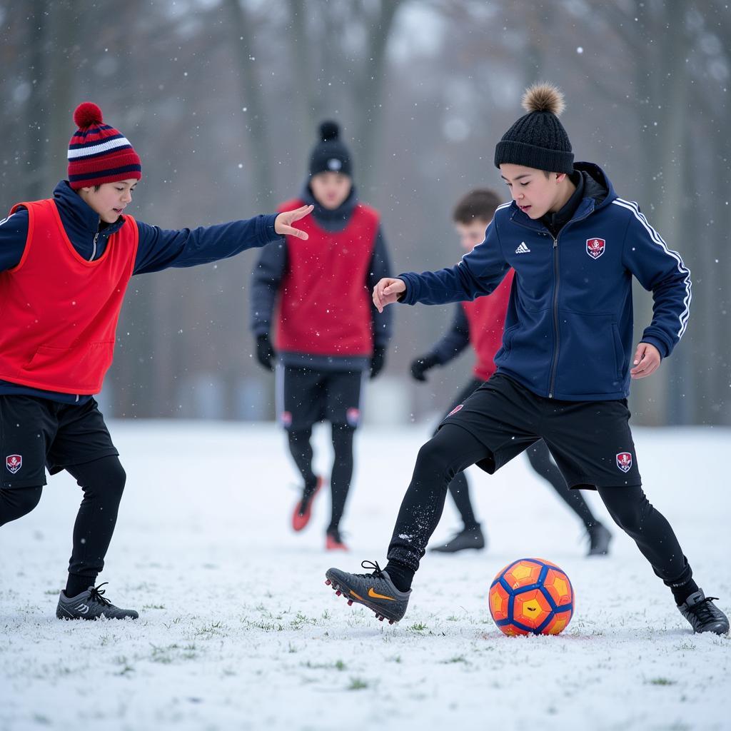 December-Born Footballers Training