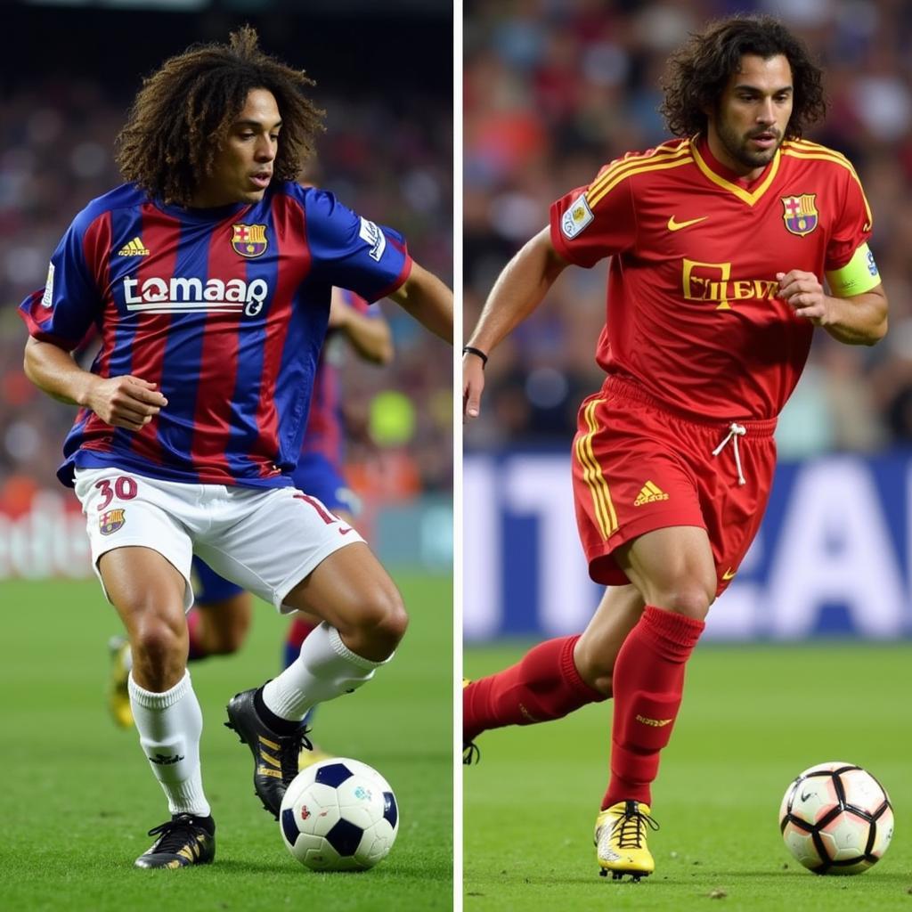 Barcelona's legendary defenders: Puyol and Alves