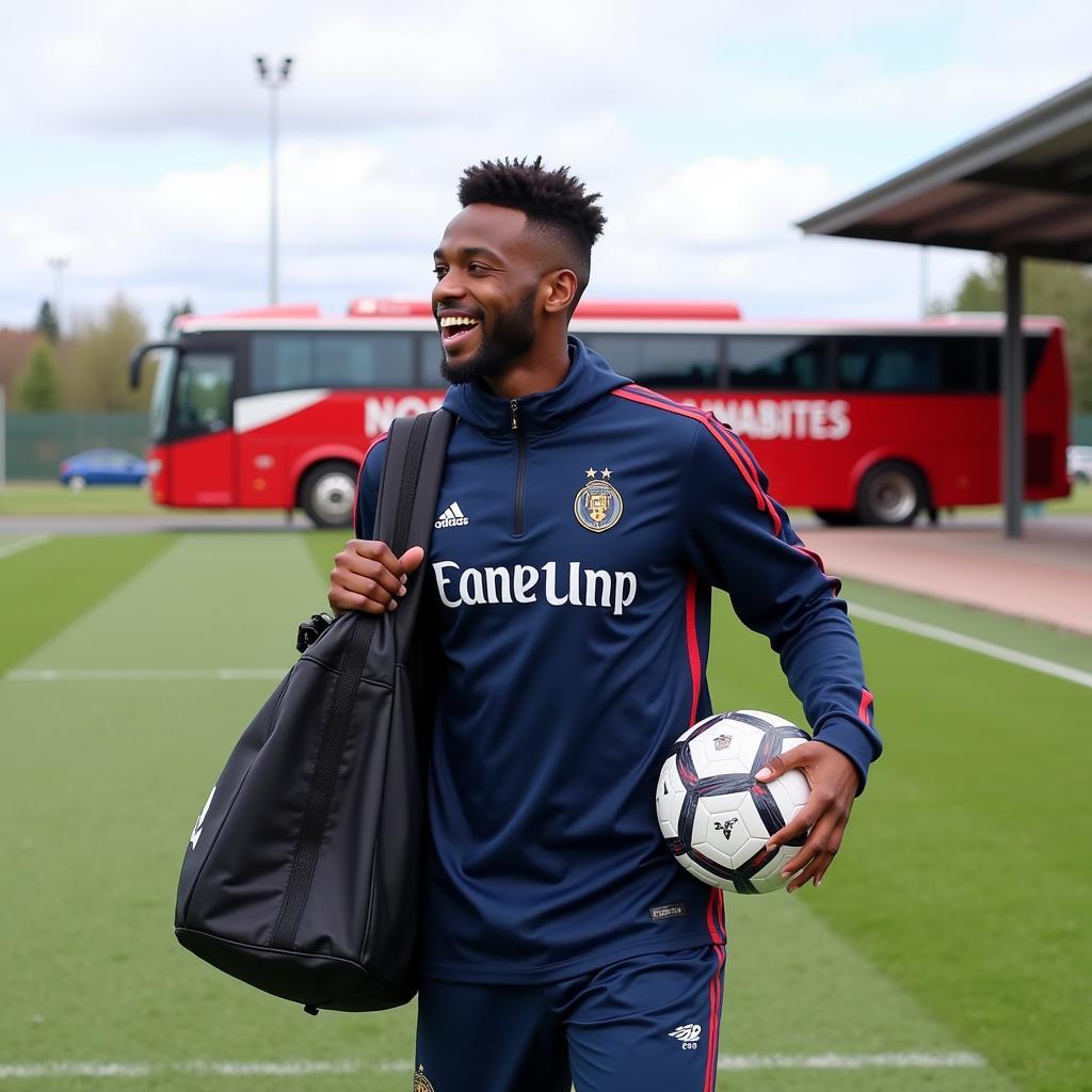 Ousmane Dembélé Arriving at Lyon's Training Ground