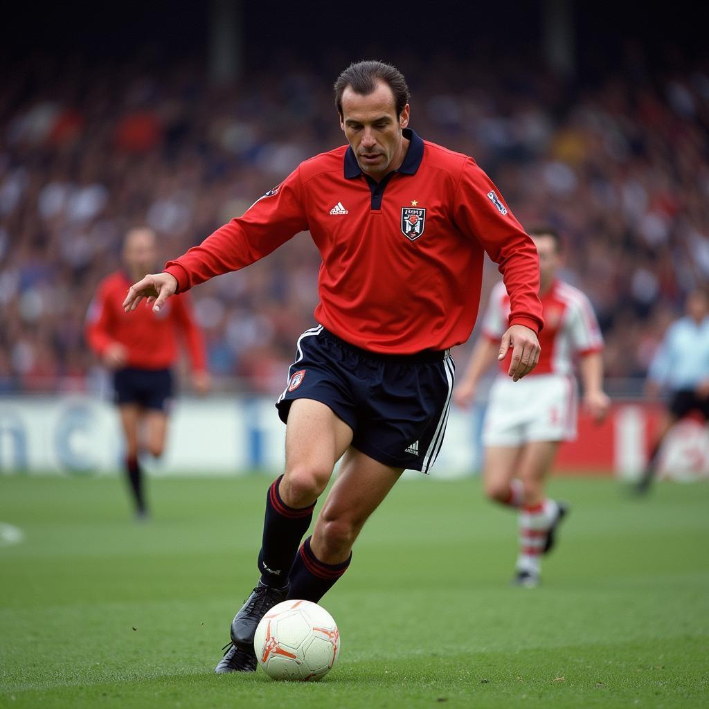 Paolo Di Canio showcasing his exceptional ball control during a match