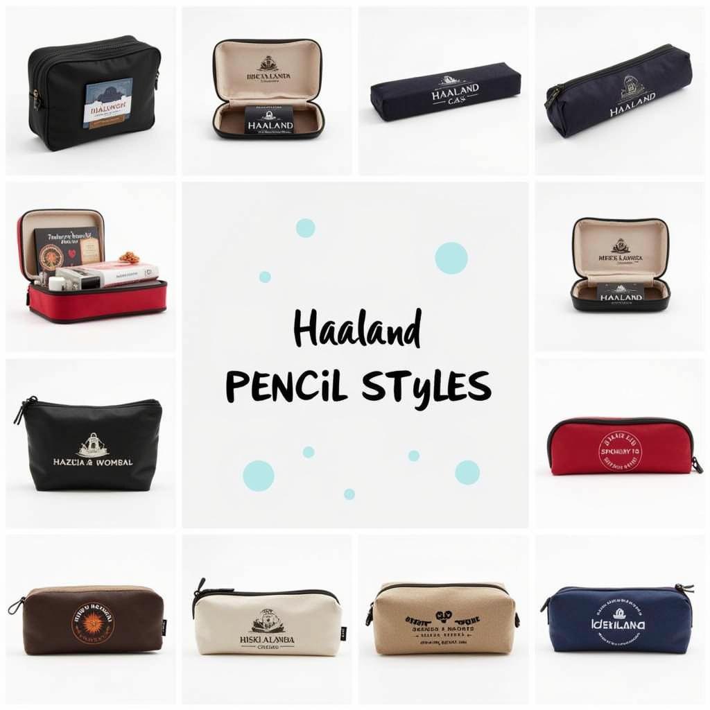 Haaland Pencil Cases in Different Styles