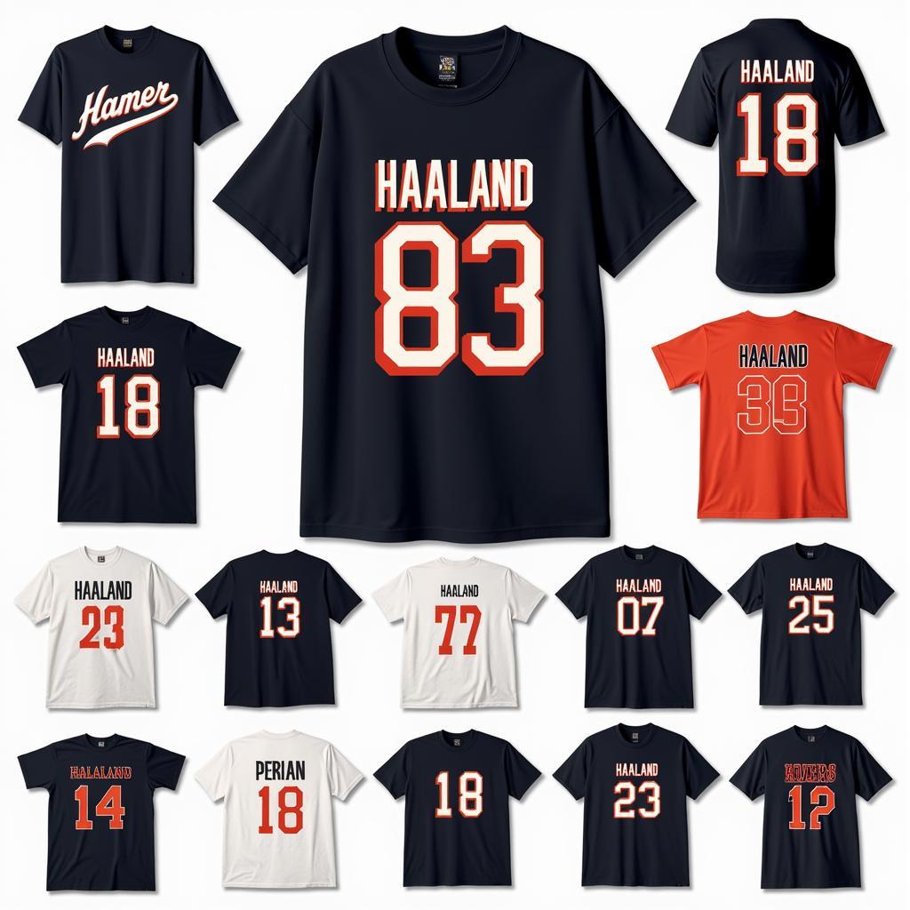 Different Haaland T-Shirts