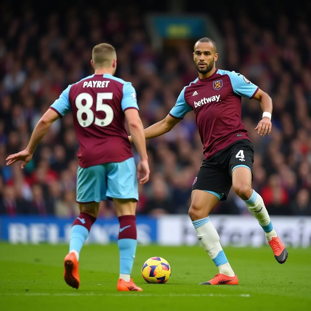 Dimitri Payet scoring a free kick for West Ham