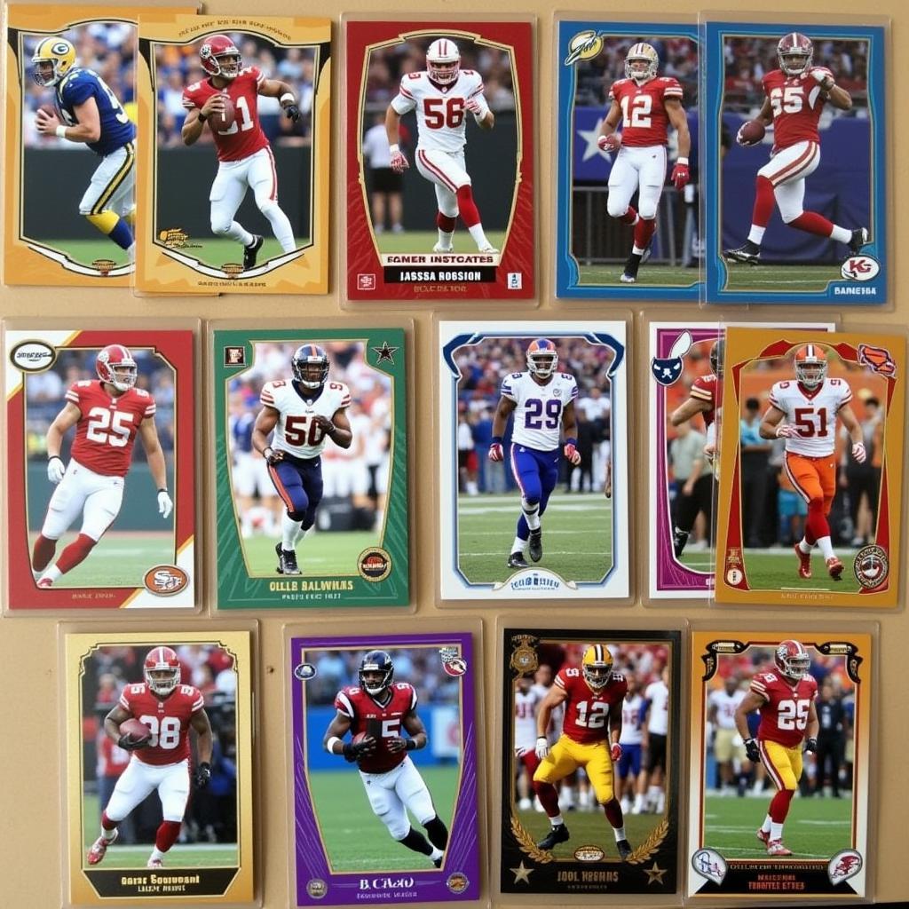 A Diverse Collection of Golden Rookie Football Cards