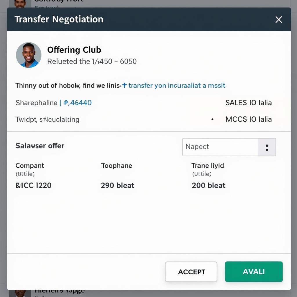 Negotiating a player transfer in Dream League Soccer 2016