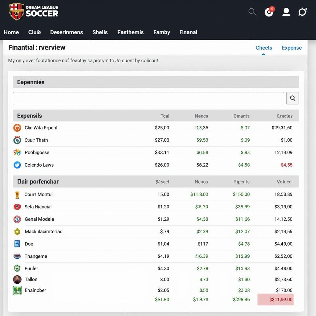 Dream League Soccer 2018 Financial Management