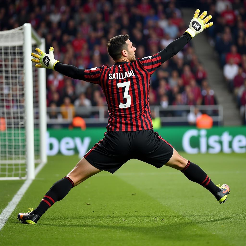 Gianluigi Donnarumma makes a spectacular save