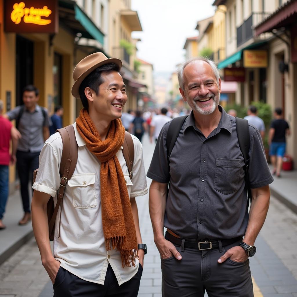  Đức Huy giving Erling Haaland a tour of his city