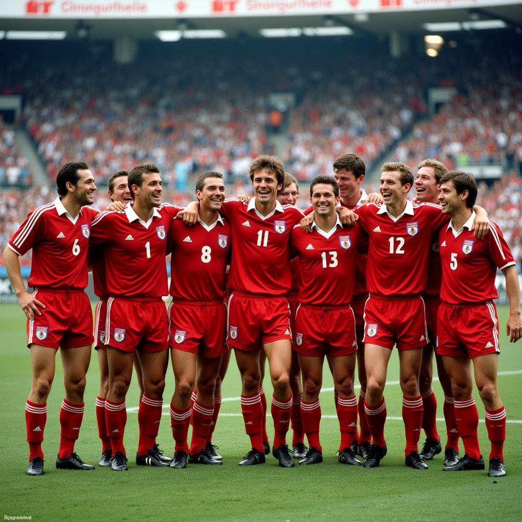 Netherlands Team Celebrating Euro 1988 Victory