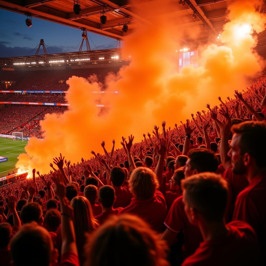 Dutch Fans Creating an Orange Wave