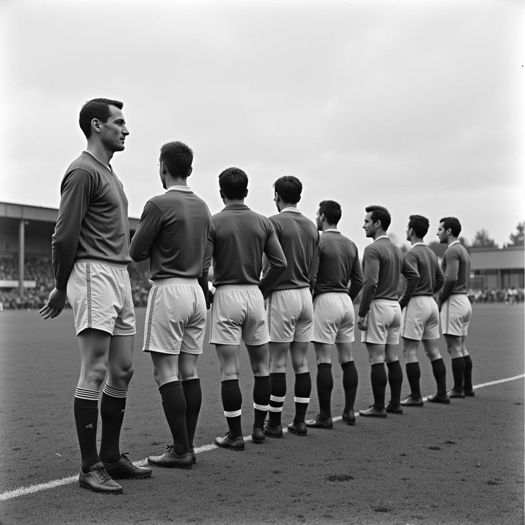 Arsenal players in a pre-fixed number kit