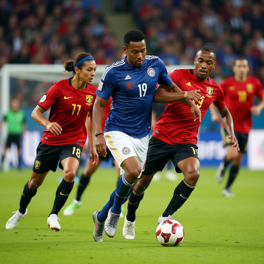 East Timor national football team in action