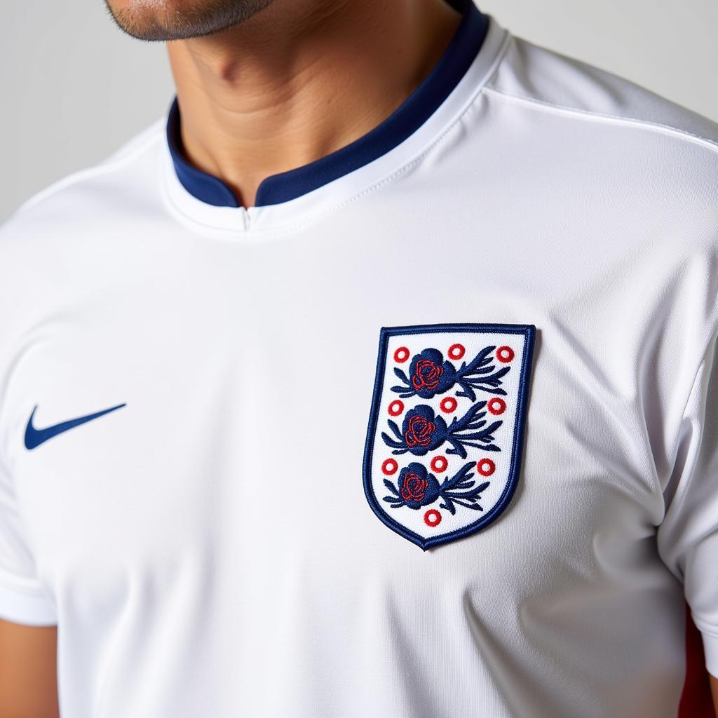 England National Football Team Jersey with Rose Emblem