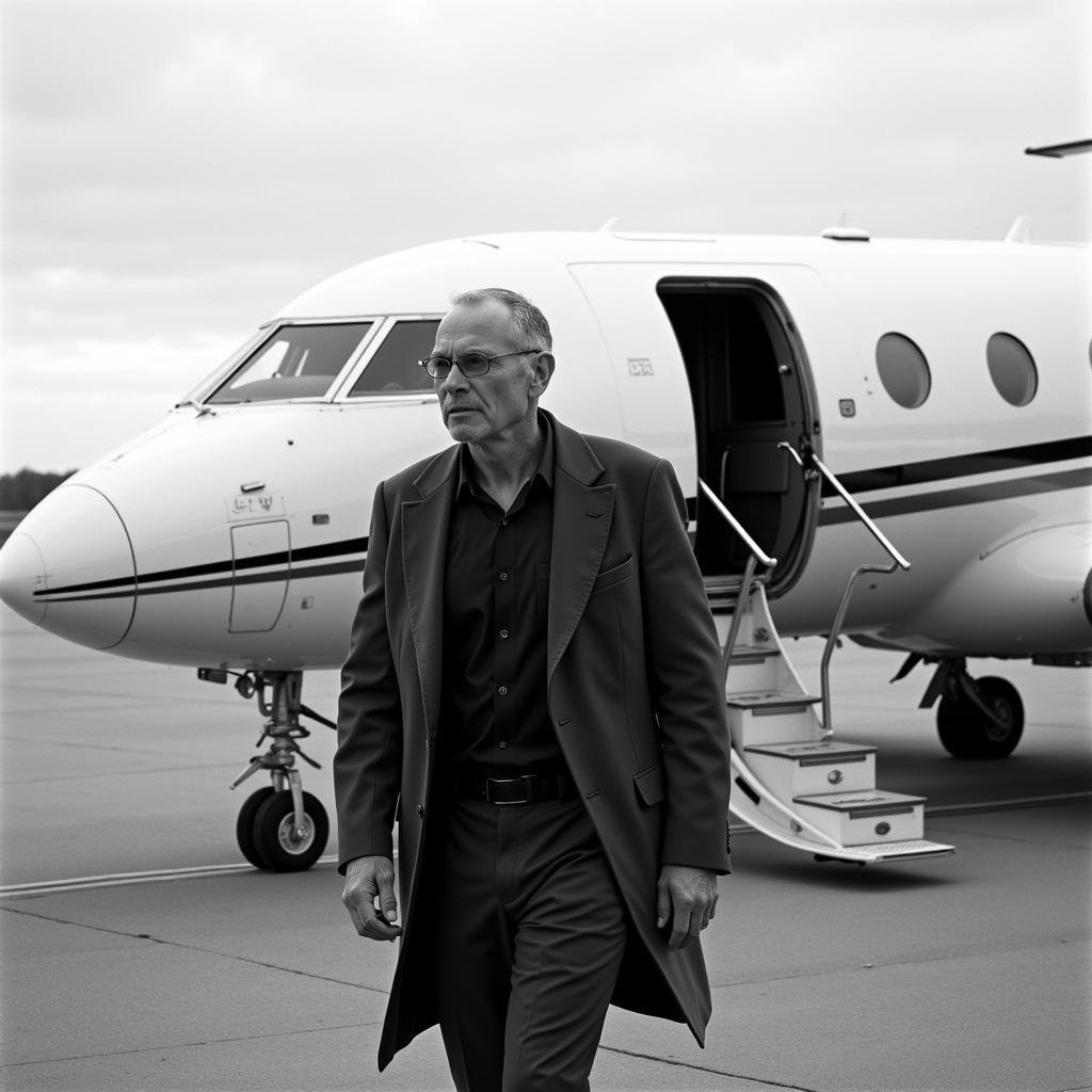 Erling Haaland boarding a private jet