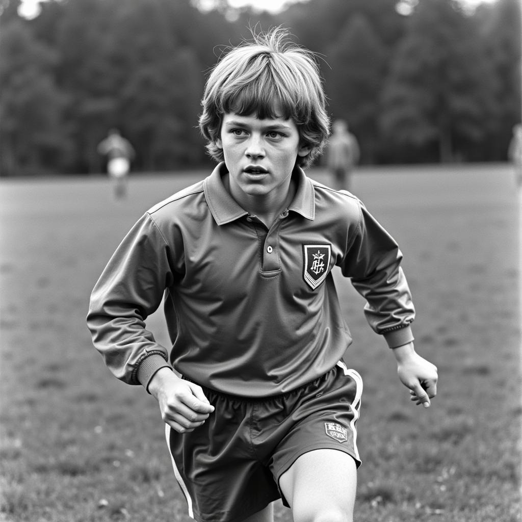 Erling Haaland during his youth career at Bryne FK