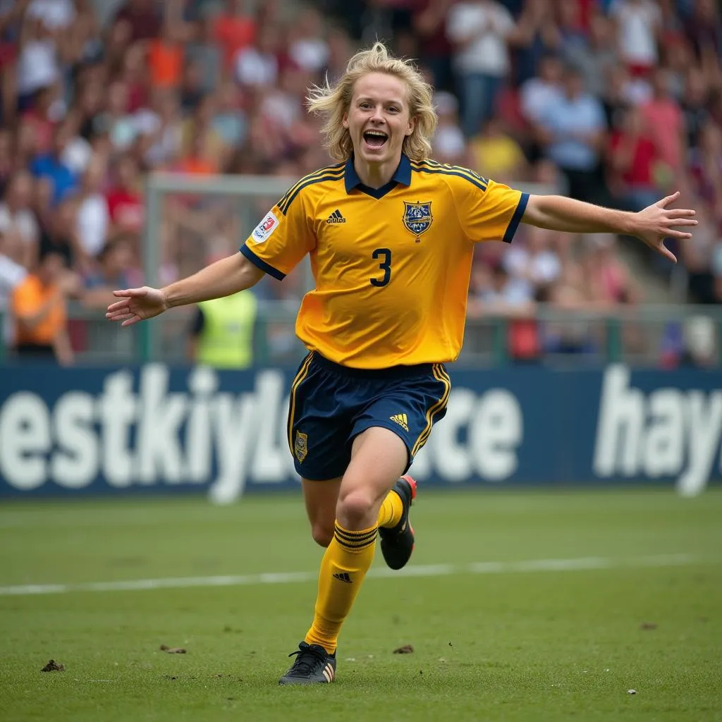 Erling Haaland celebrates a goal with joy and passion