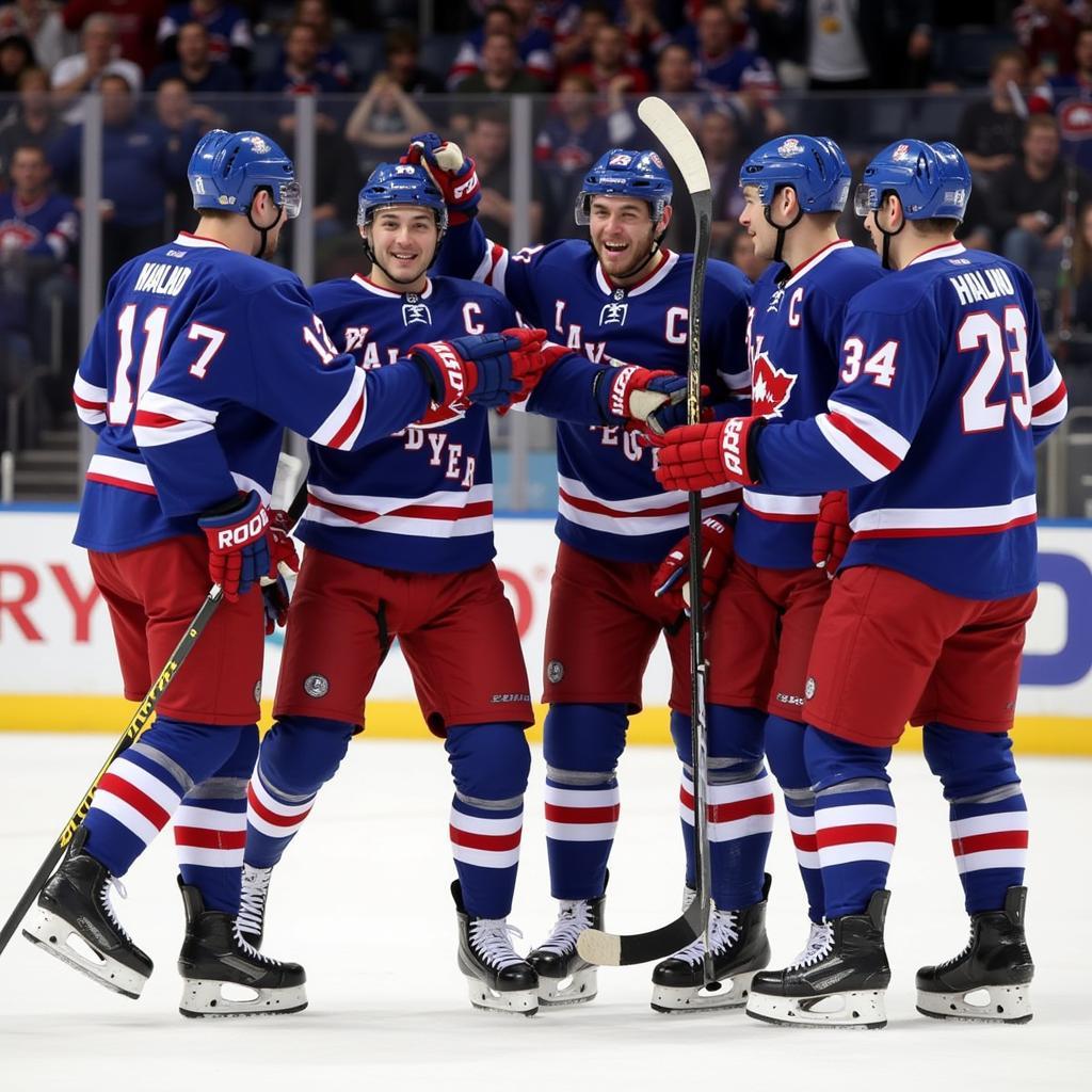 Erling Haaland celebrates a goal with teammates