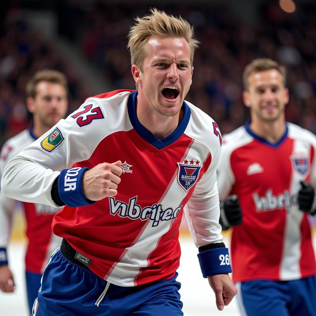 Erling Haaland Celebrating a Goal 