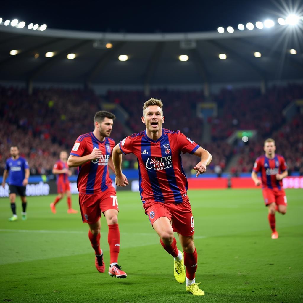 Erling Haaland celebrates a Champions League goal