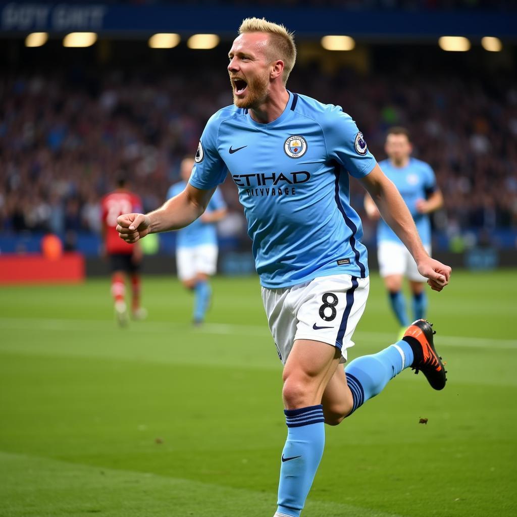 Erling Haaland celebrates a goal