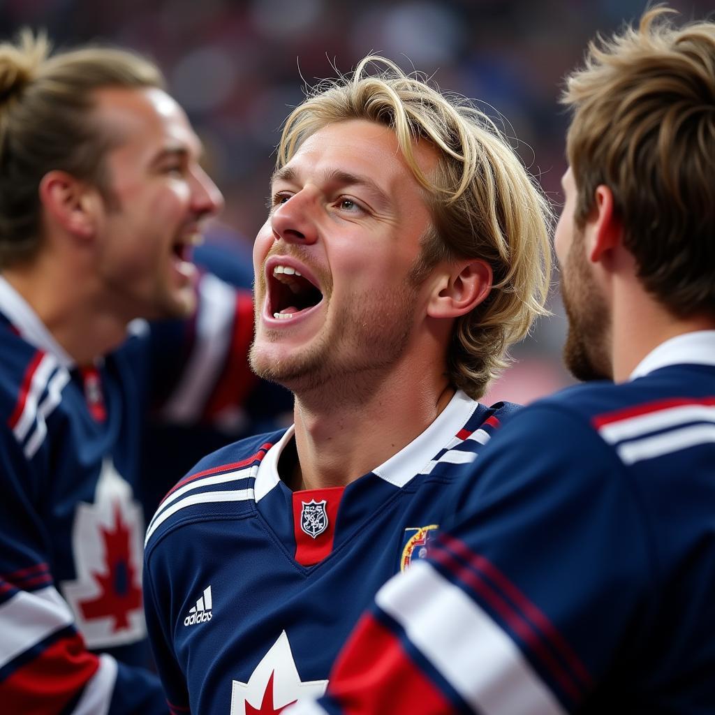 Haaland celebrates a goal