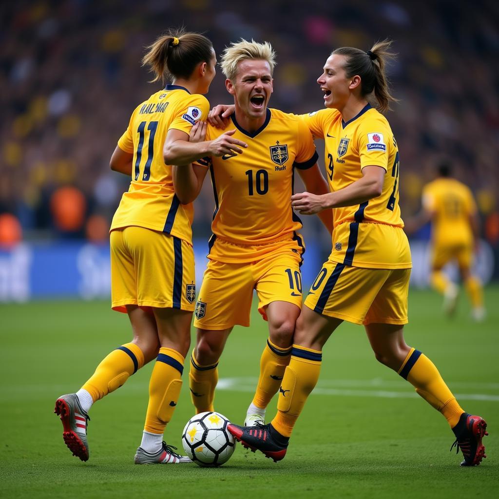 Erling Haaland celebrates a goal