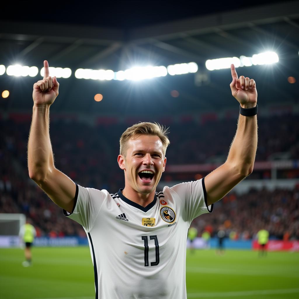 Erling Haaland celebrates a goal in the UEFA Champions League