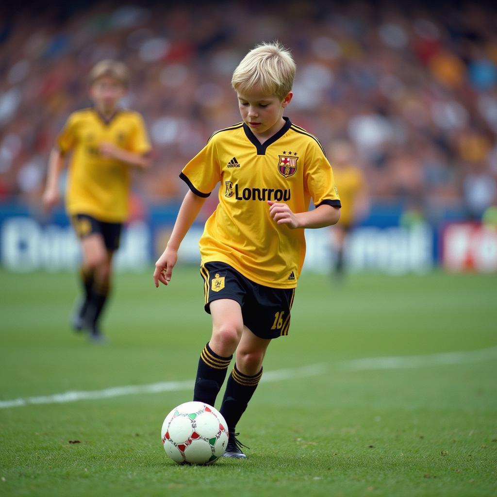 Erling Haaland in his youth team jersey