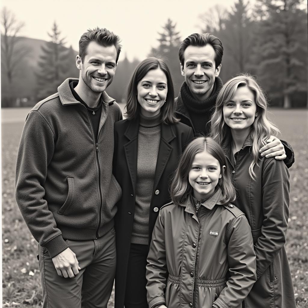 Erling Haaland with his family