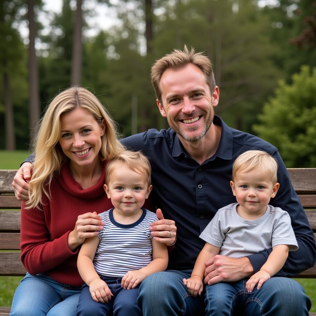 Erling Haaland with his family