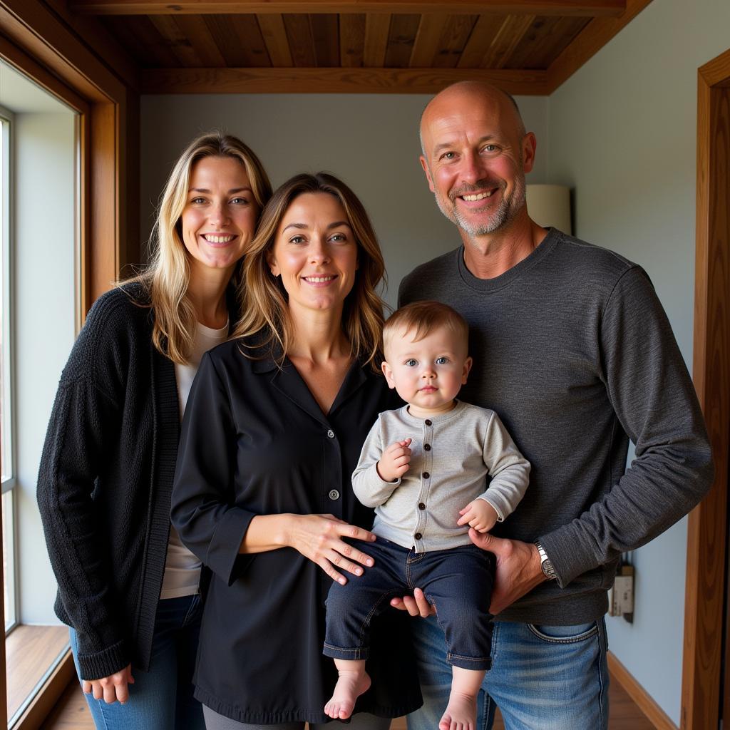 Erling Haaland with his family