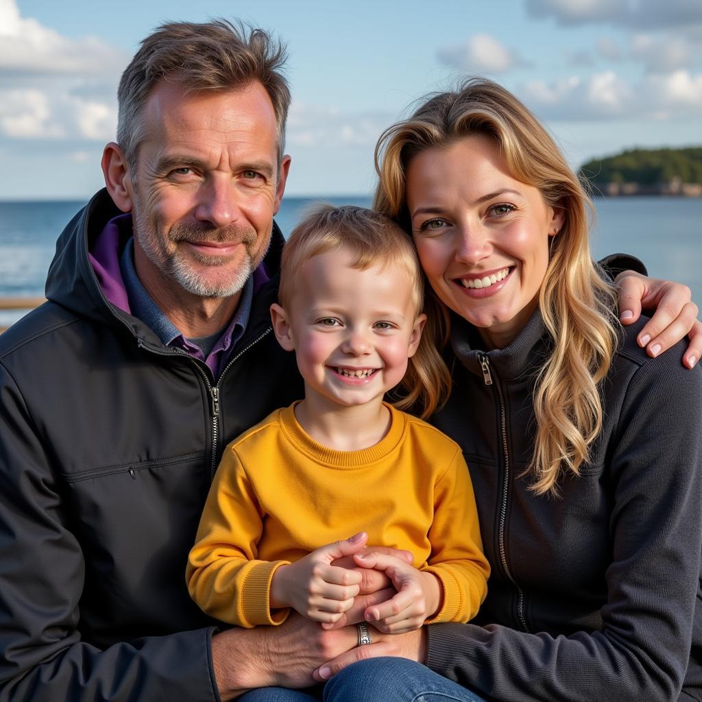 Erling Haaland with his family