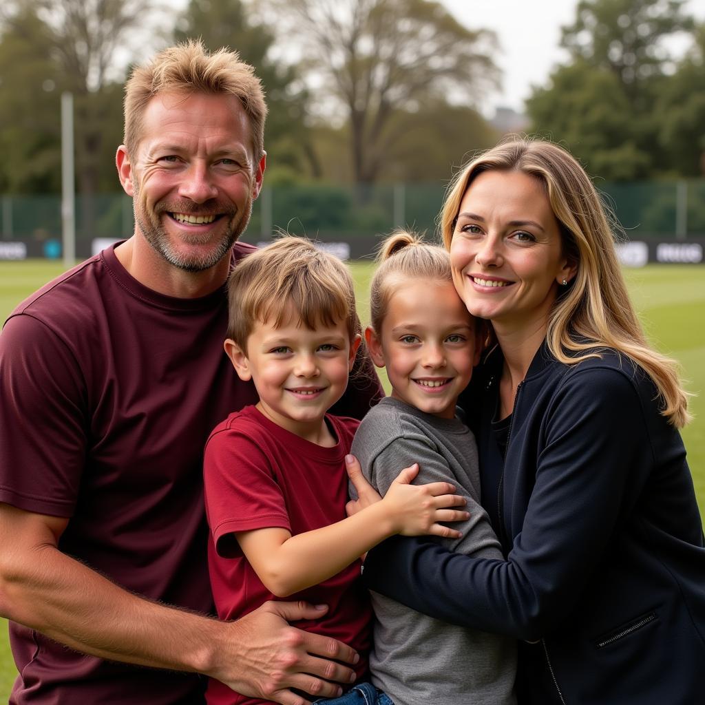 Erling Haaland with his family