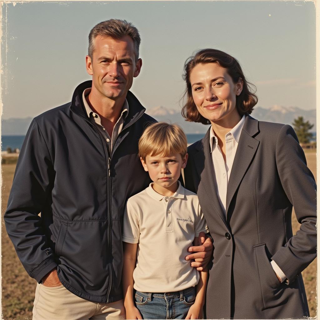 Erling Haaland with his family