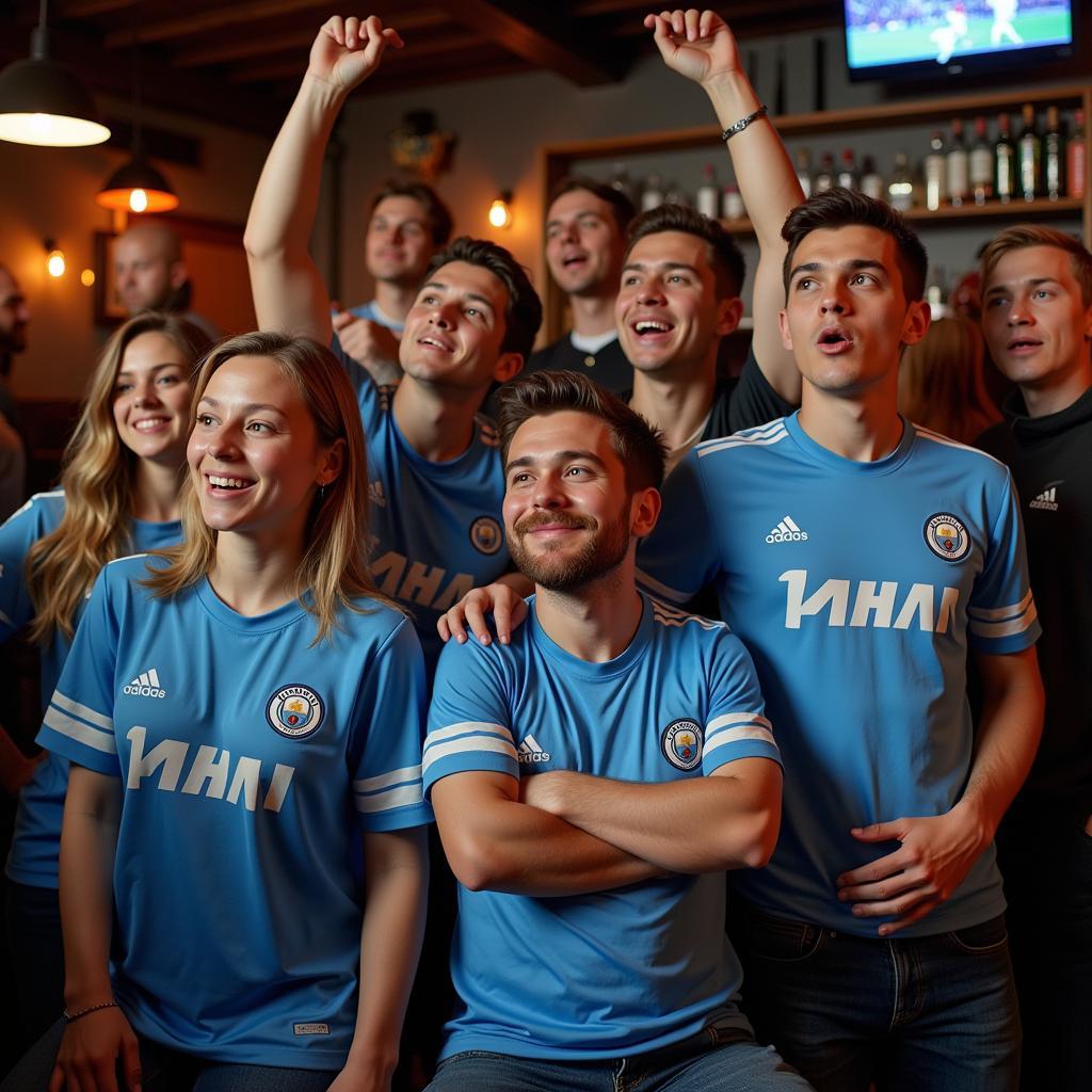 Erling Haaland fan club members gathering for a match