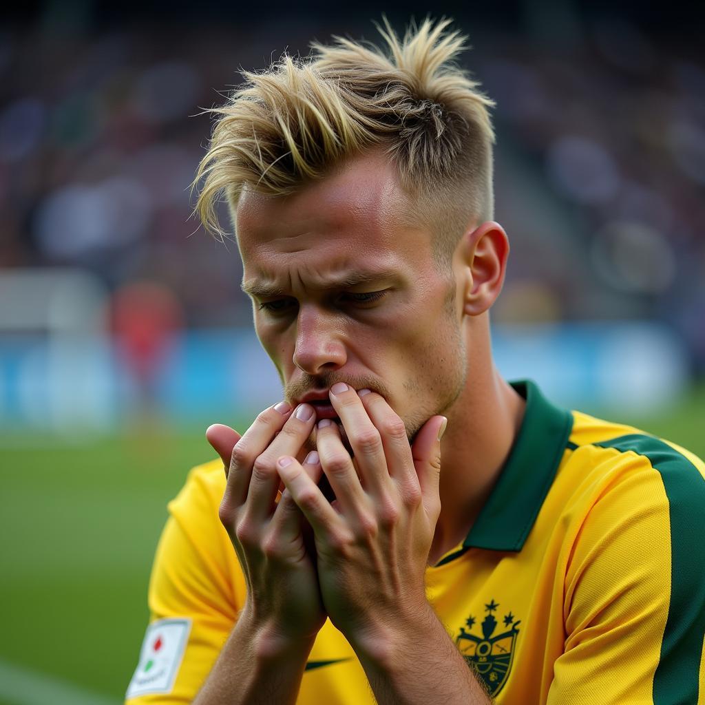 Erling Haaland frustrated on pitch