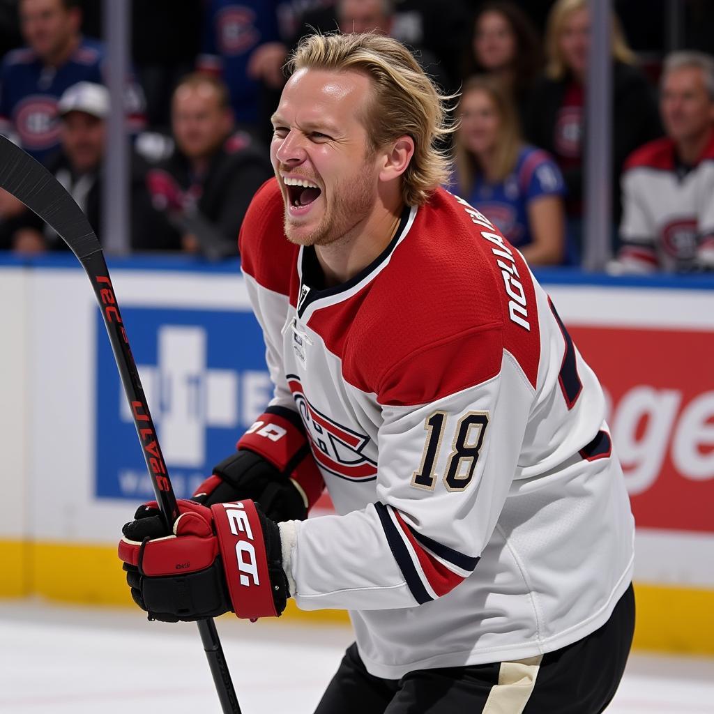 Erling Haaland celebrating a goal