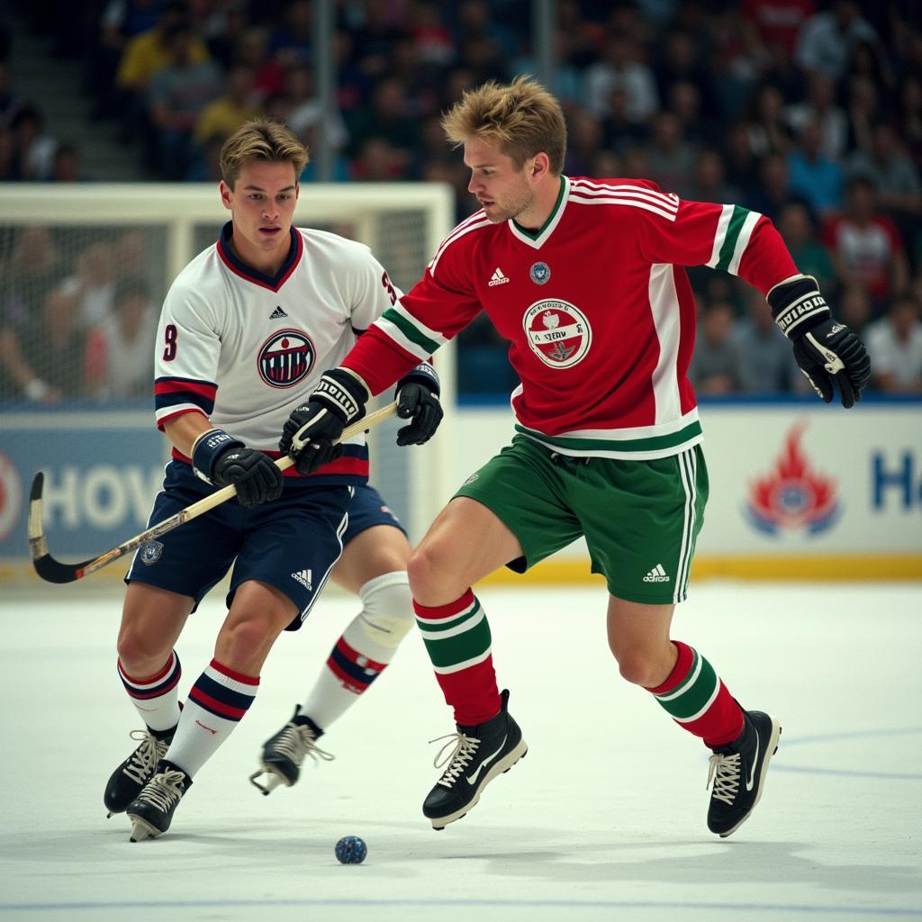 Erling Haaland dribbling past a defender