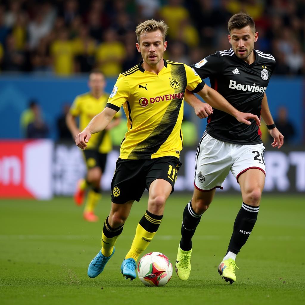 Erling Haaland in action for Borussia Dortmund