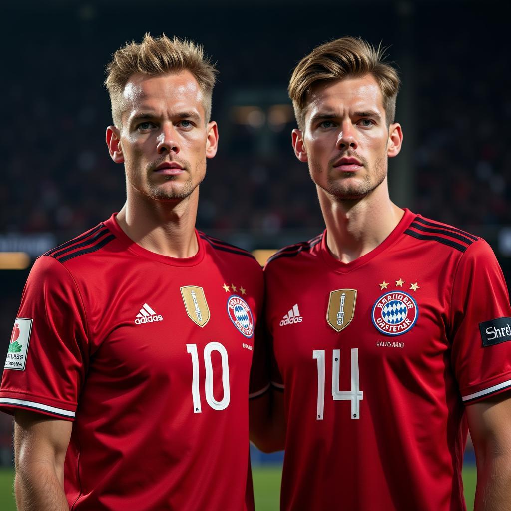 Erling Haaland and Kristoffer Ajer representing Norway