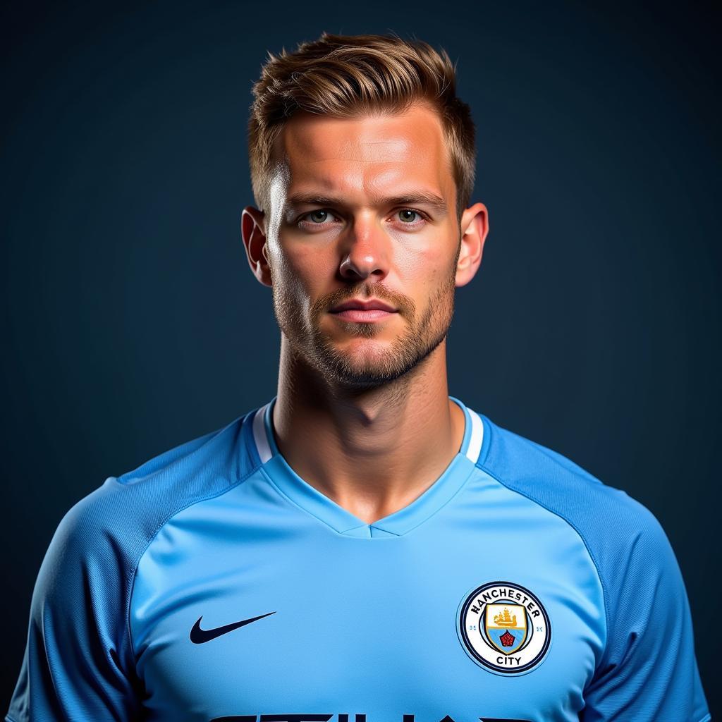 Haaland in Manchester City kit